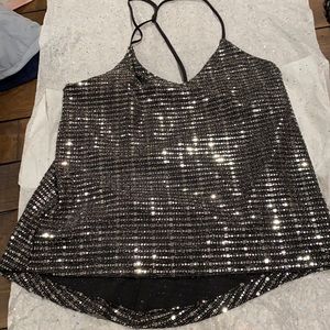 NWOT Sequence Black Blouse